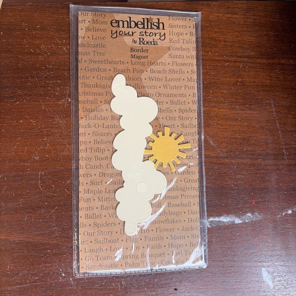 Embellish Your Story By Roeda Magnet #17456 Sun & Cloud Border Magnet Demdaco - Picture 2 of 7